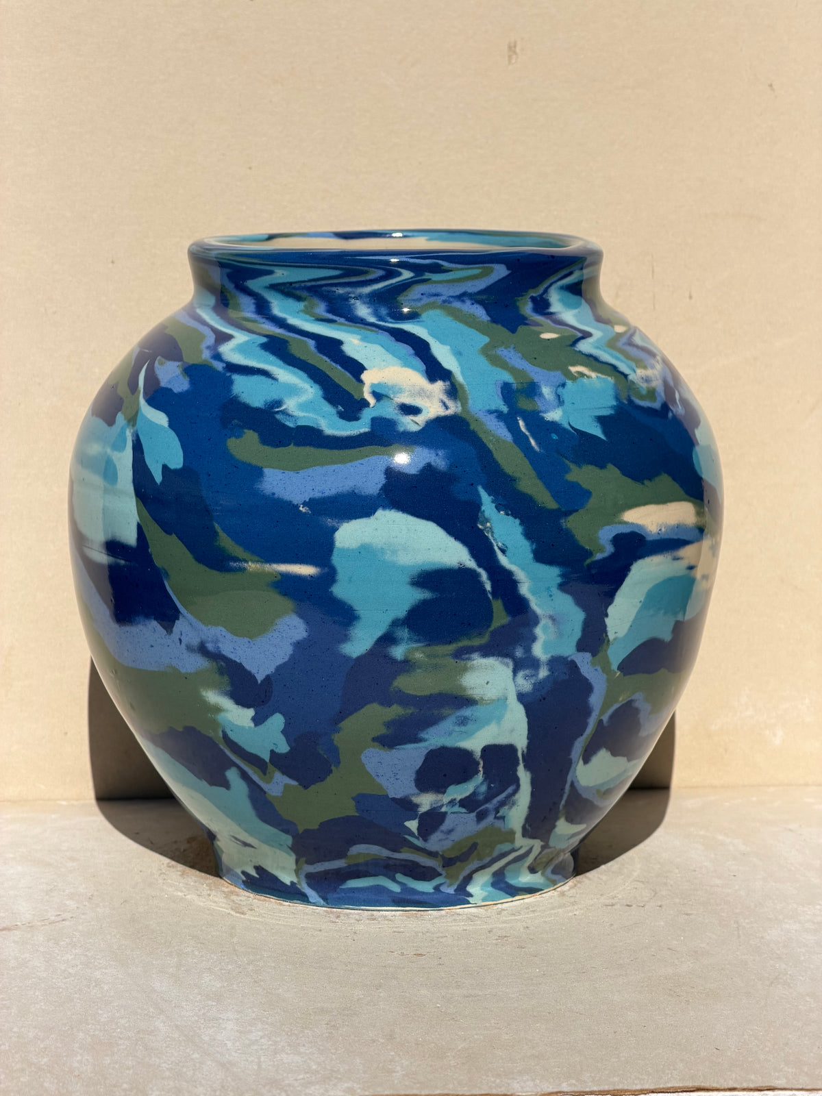 Blue Twist Vase