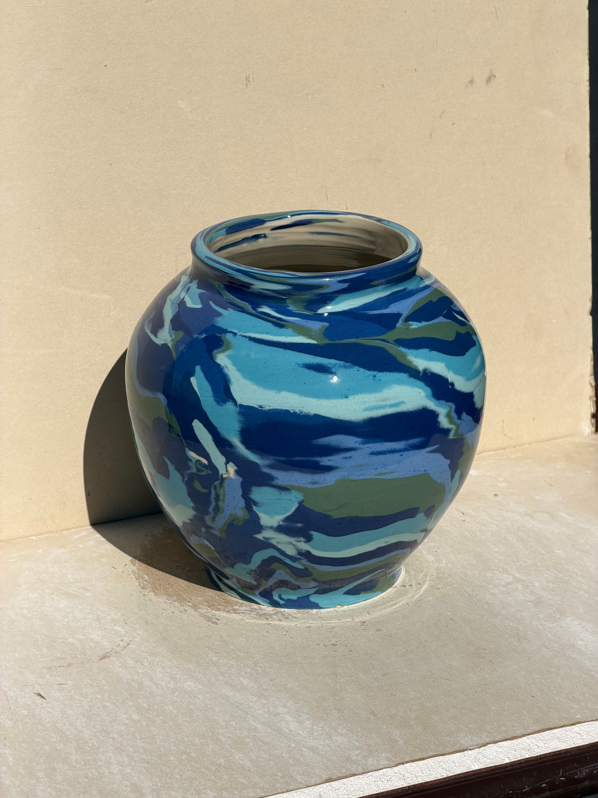 Blue Twist Vase