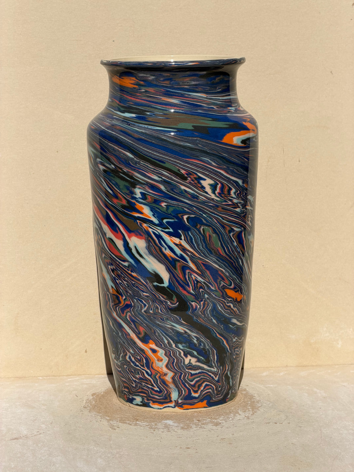 Multi-Color Spiral Vase