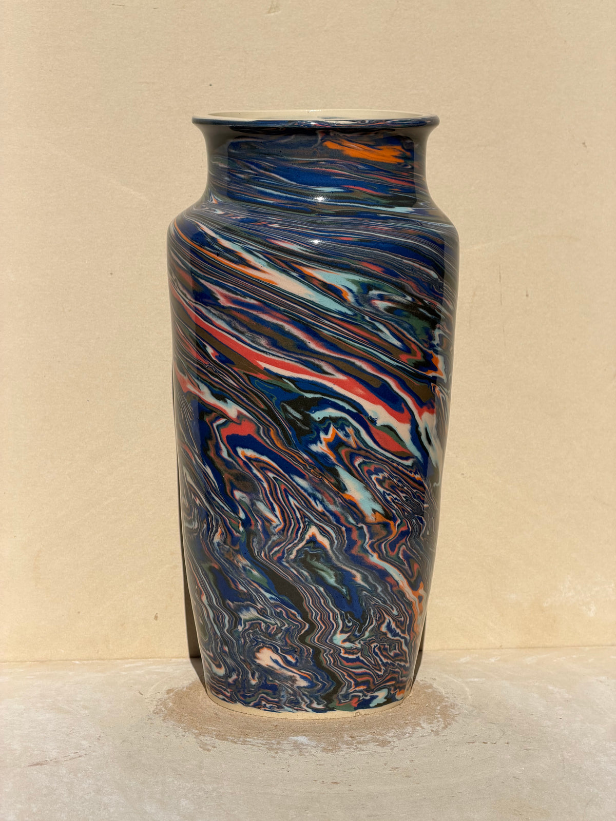 Multi-Color Spiral Vase