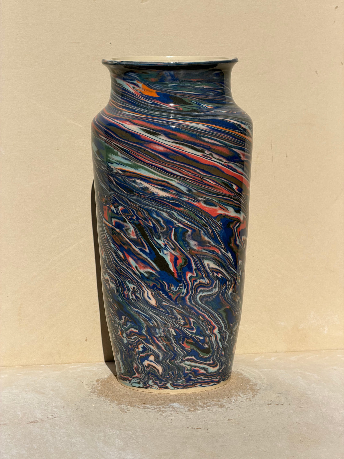 Multi-Color Spiral Vase
