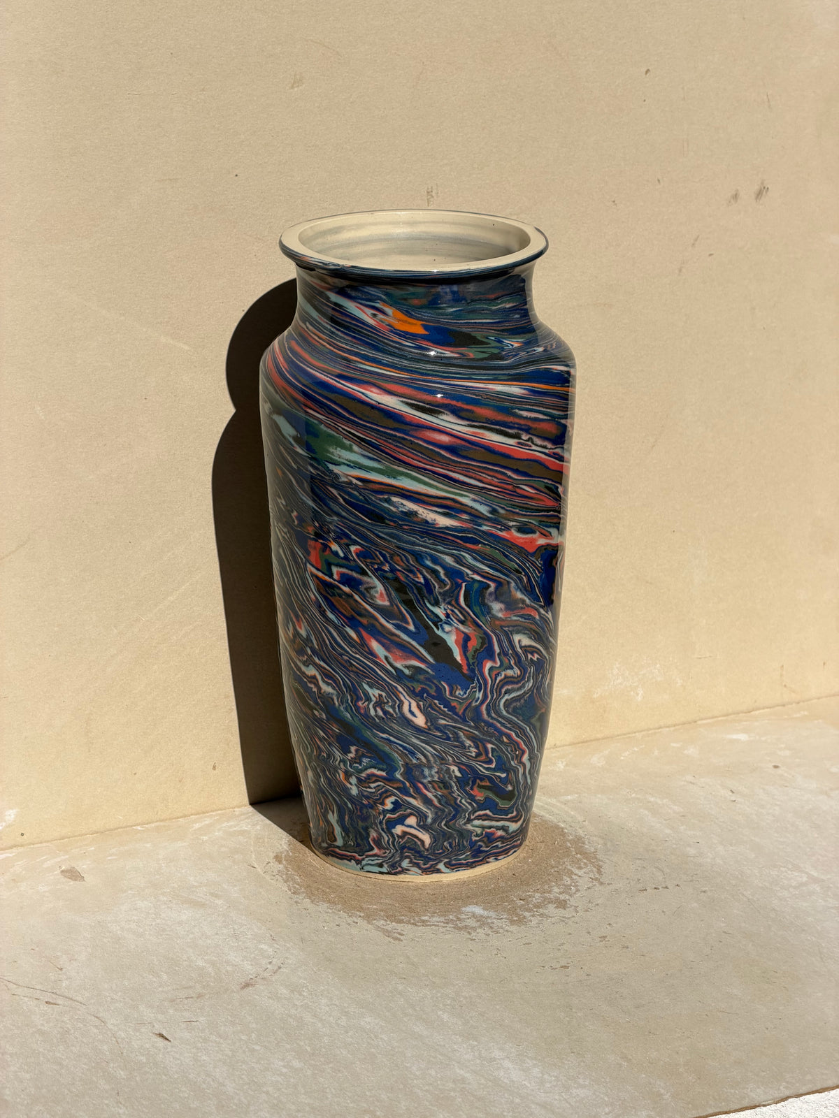 Multi-Color Spiral Vase
