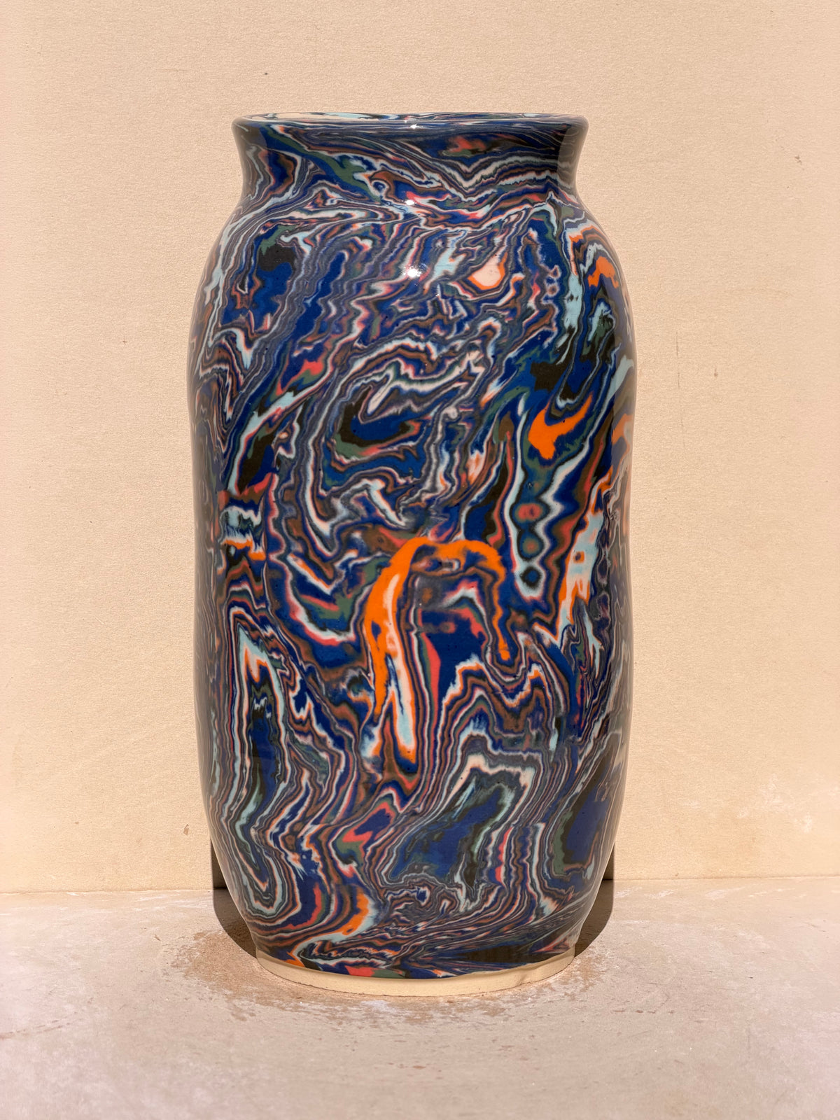 Multi-Color Spiral Vase