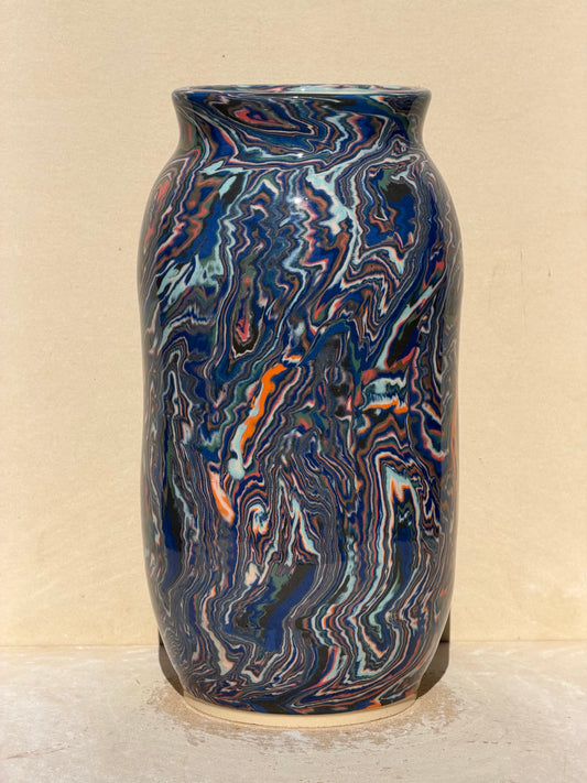 Multi-Color Spiral Vase