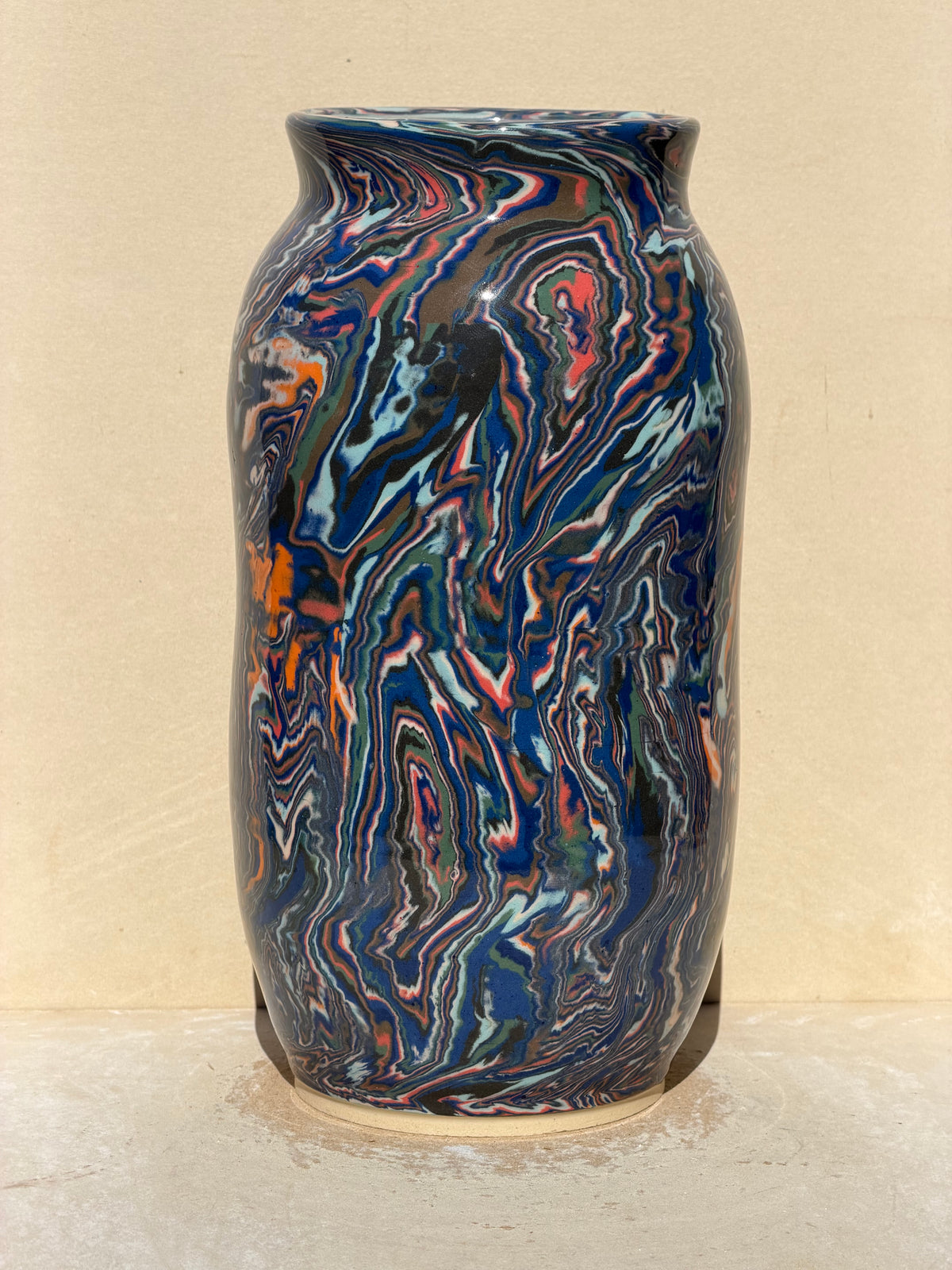Multi-Color Spiral Vase