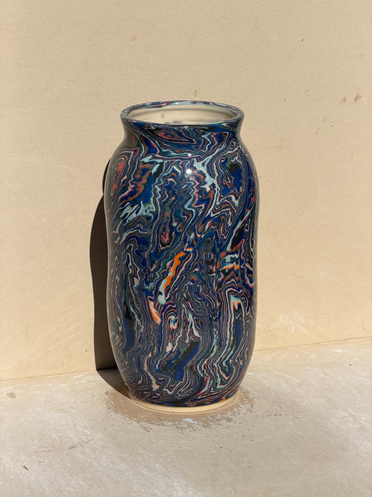 Multi-Color Spiral Vase