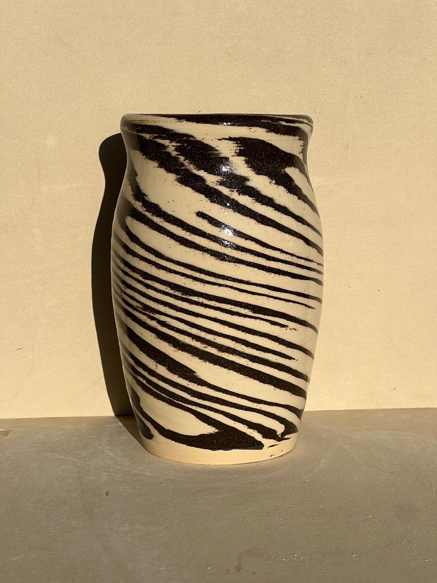 Neutral Marbled Vase
