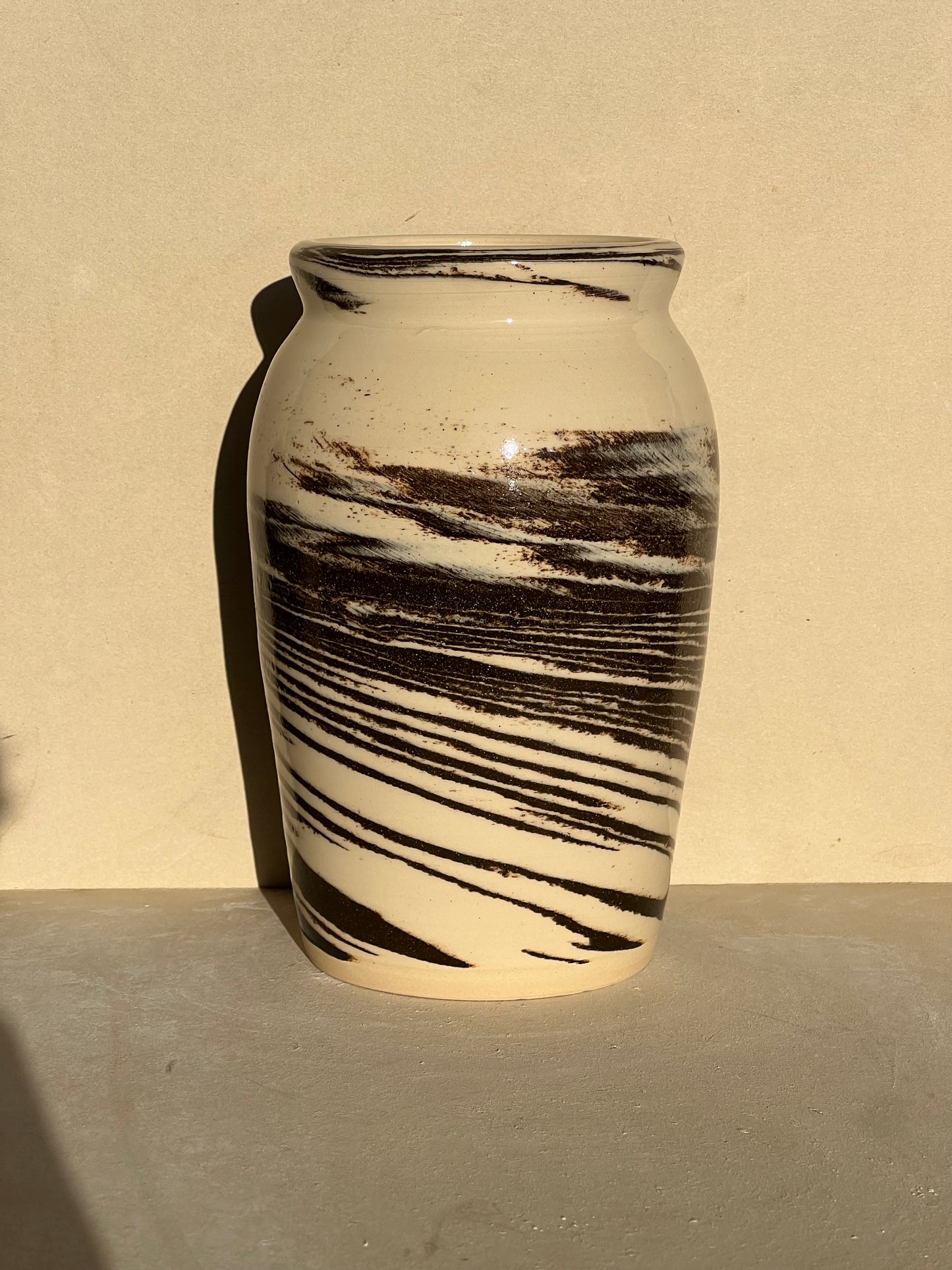 Neutral Marbled Vase