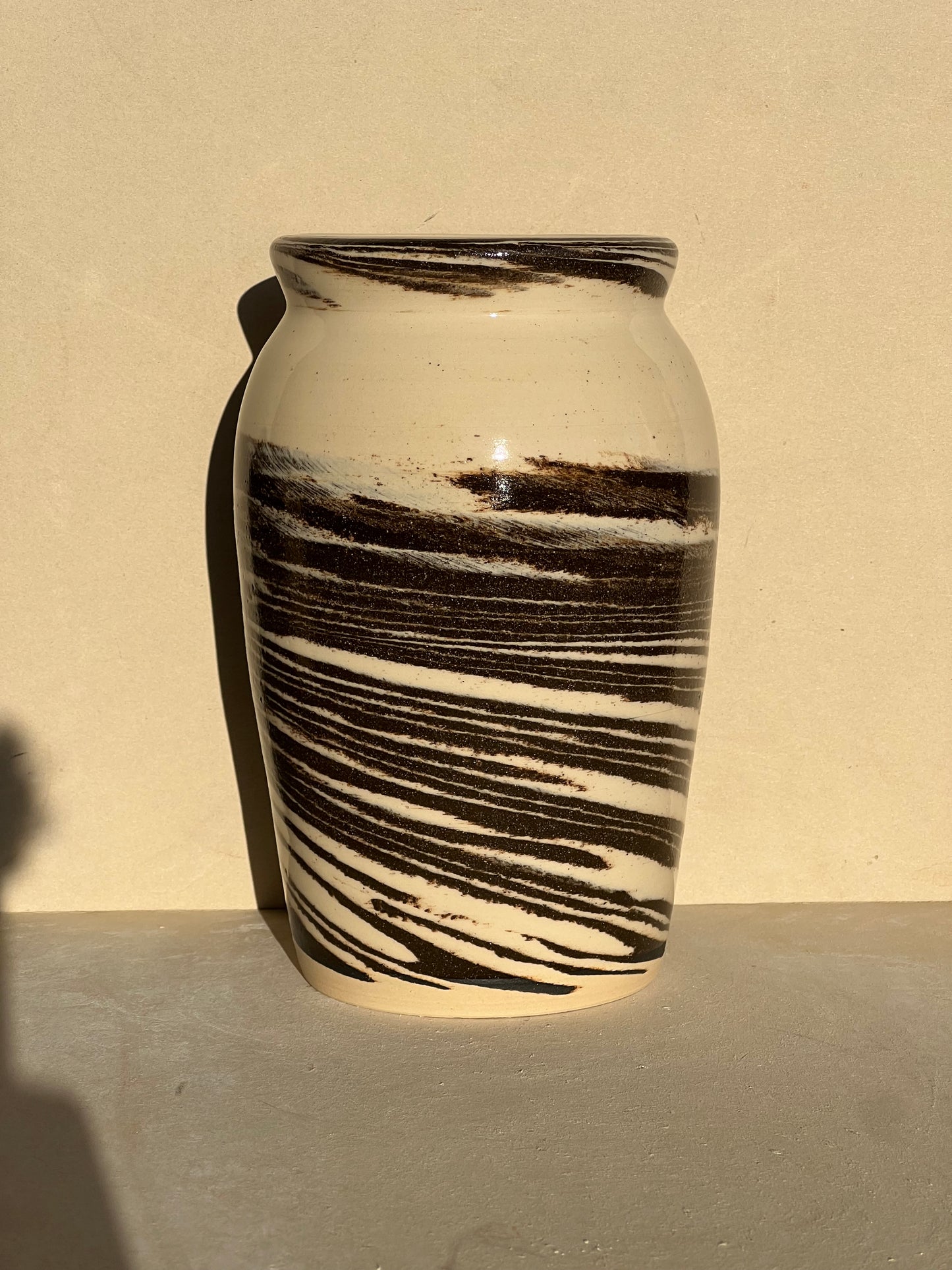 Neutral Marbled Vase