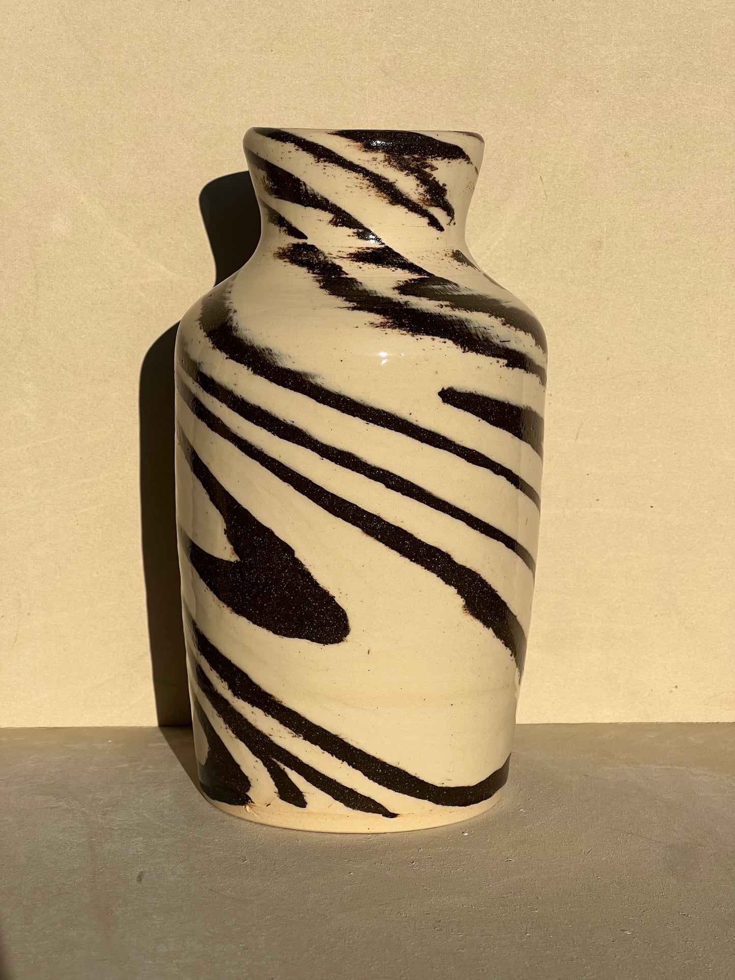 Neutral Marbled Vase