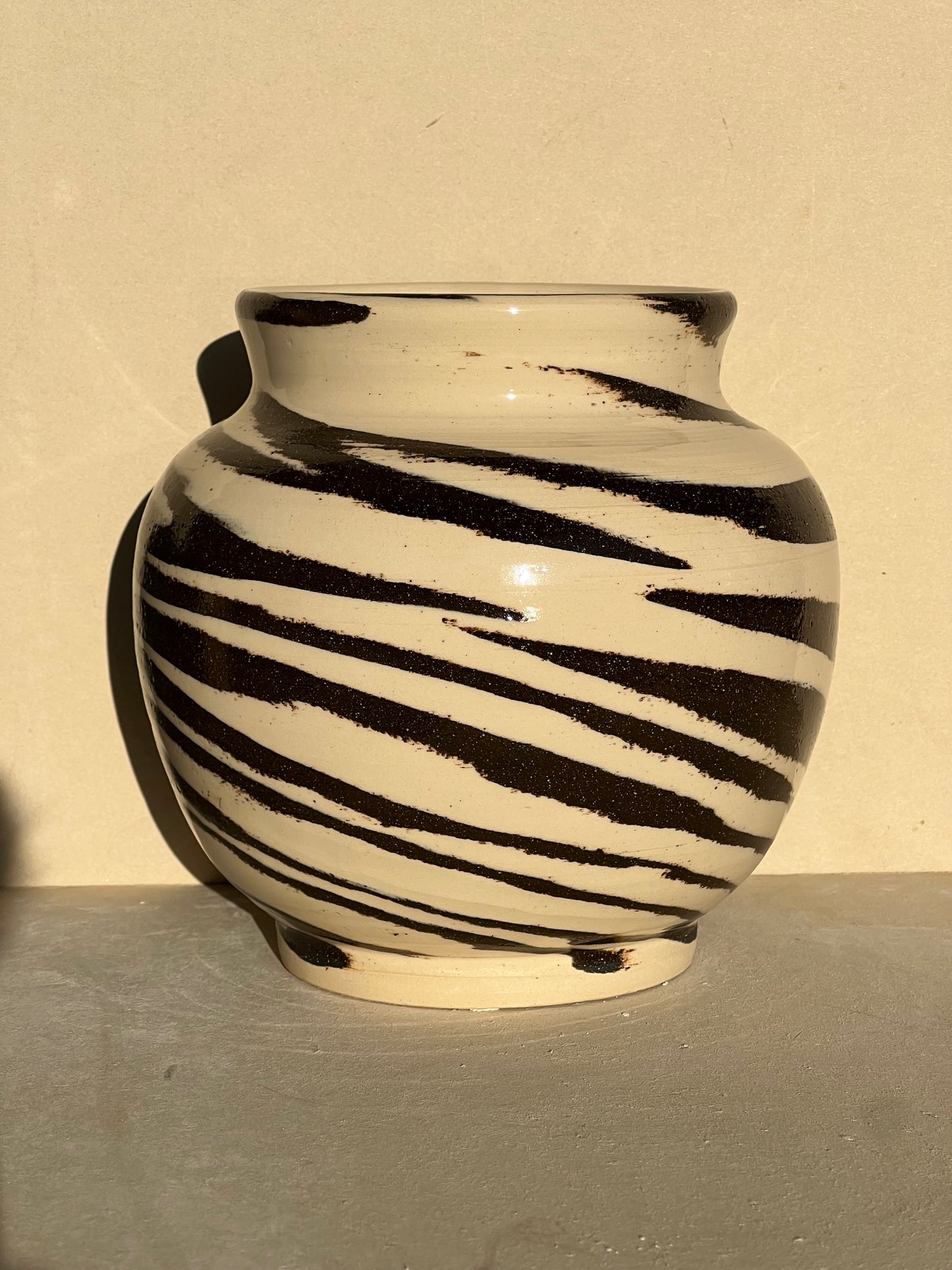 Neutral Marbled Vase