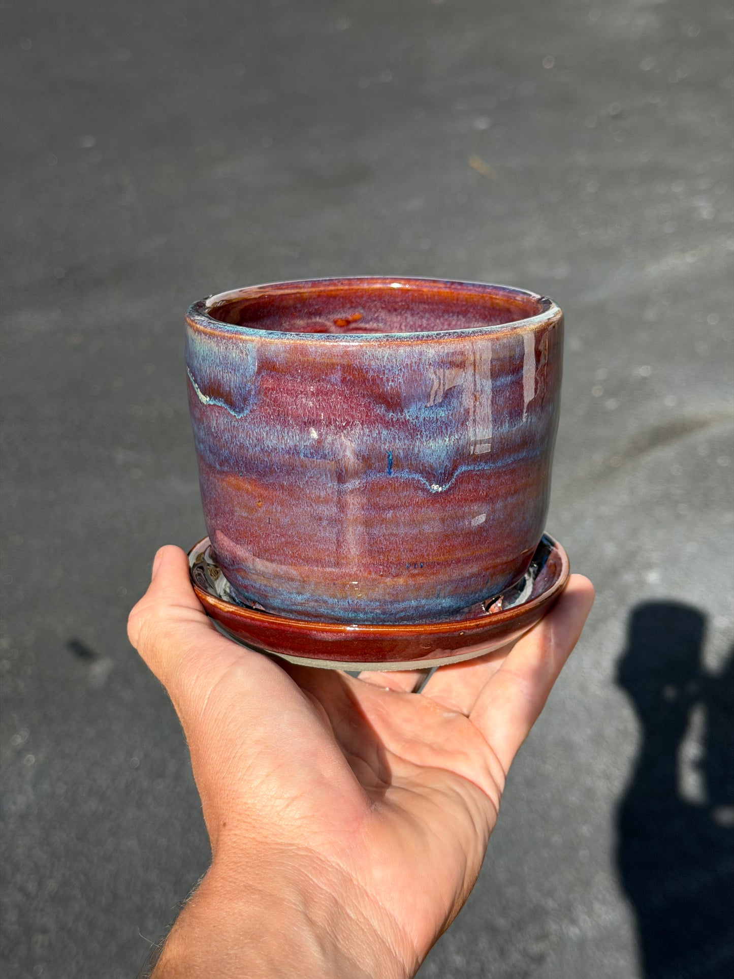 Speckled Plumb Planter