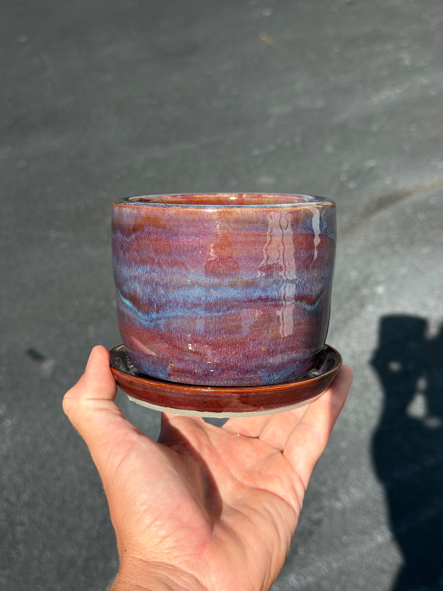 Speckled Plumb Planter