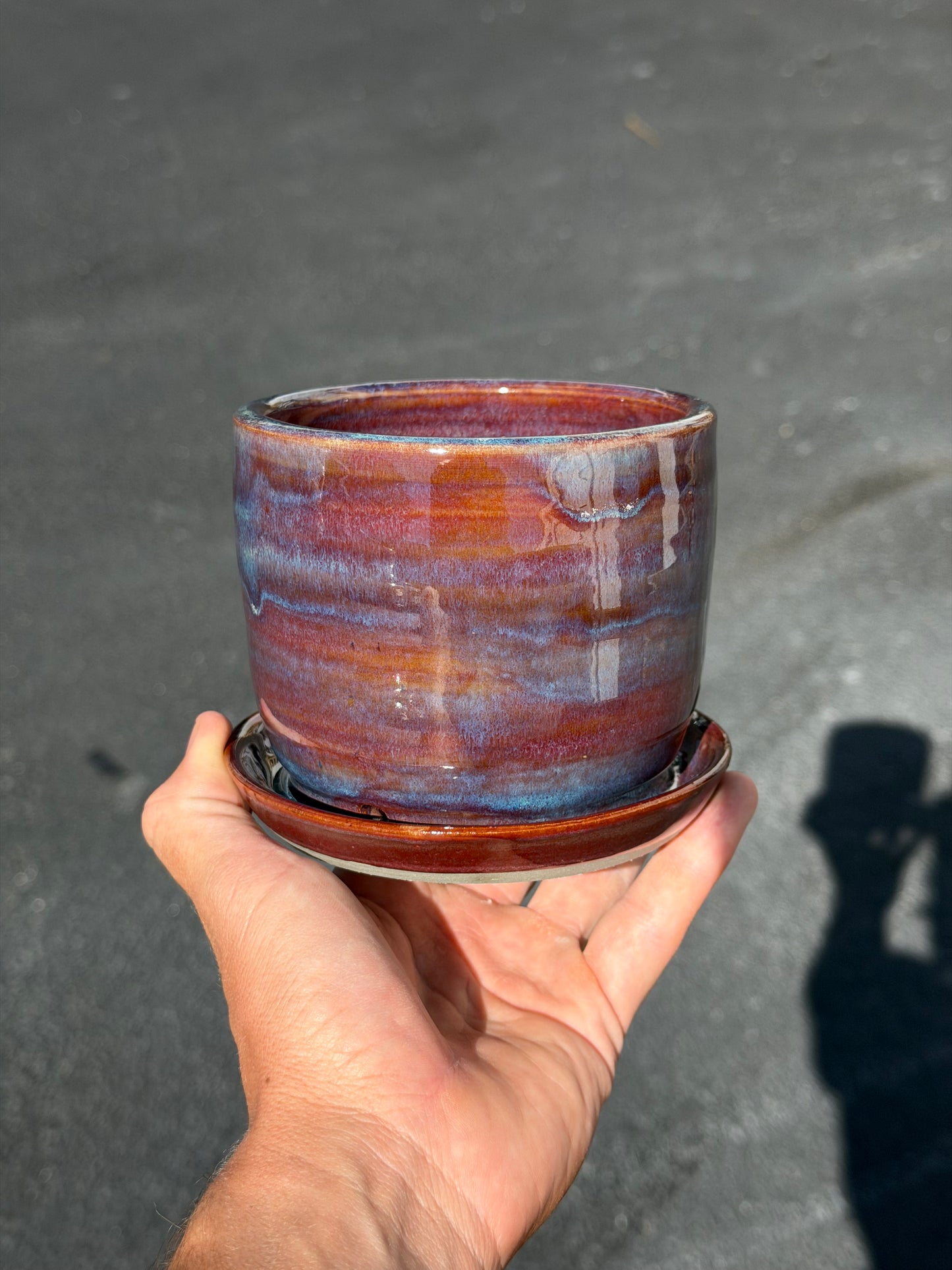 Speckled Plumb Planter