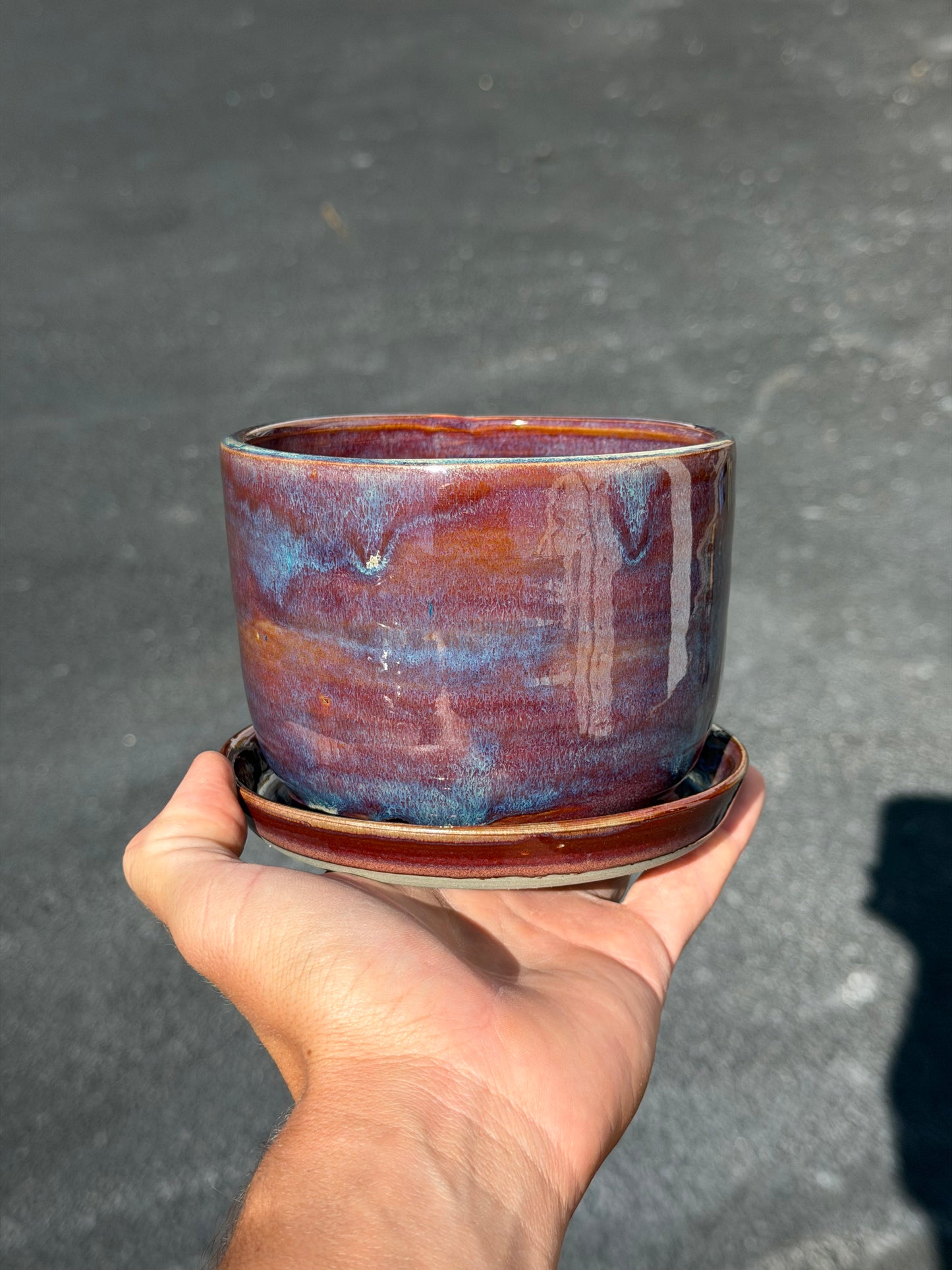 Speckled Plumb Planter