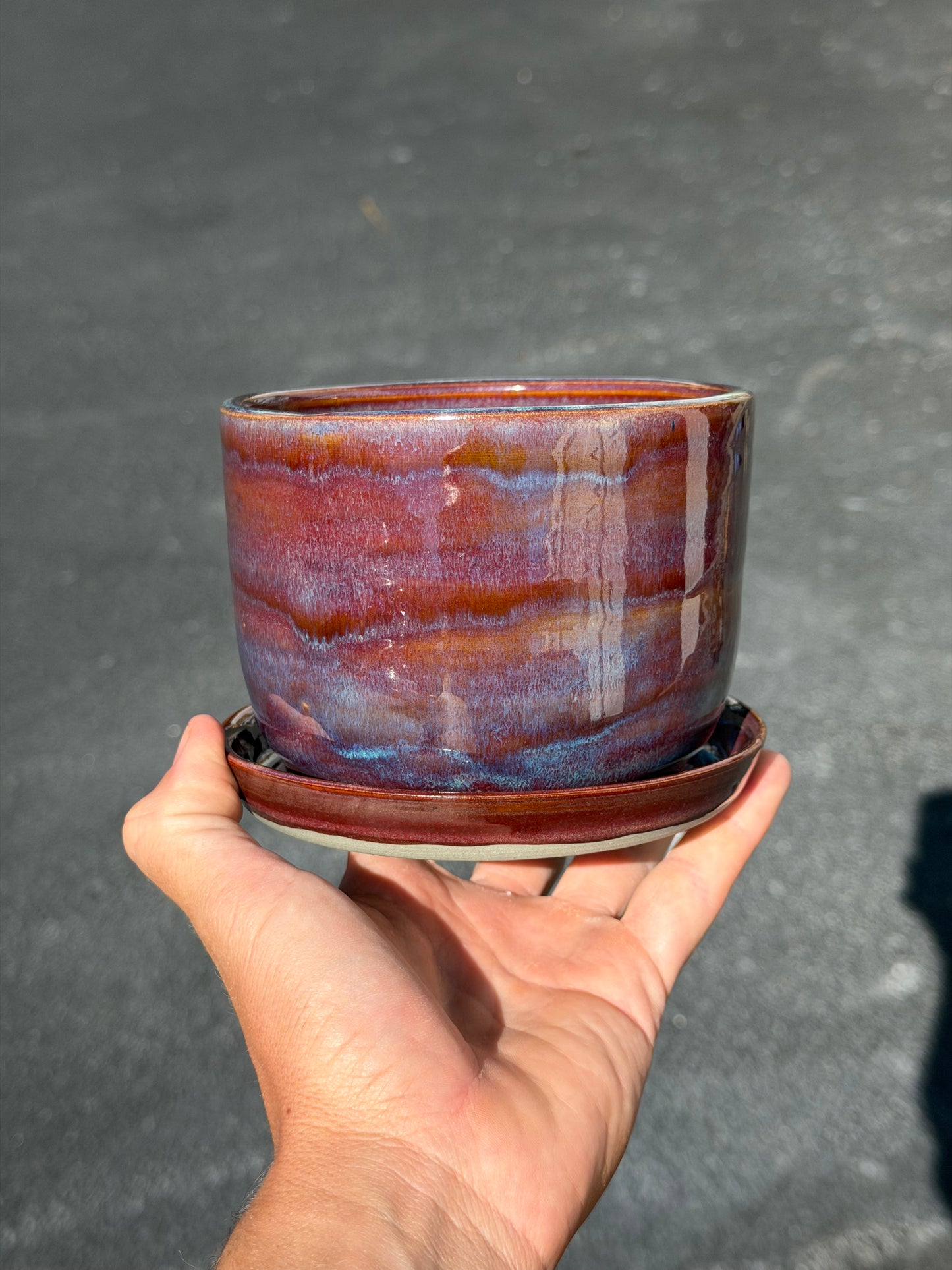 Speckled Plumb Planter