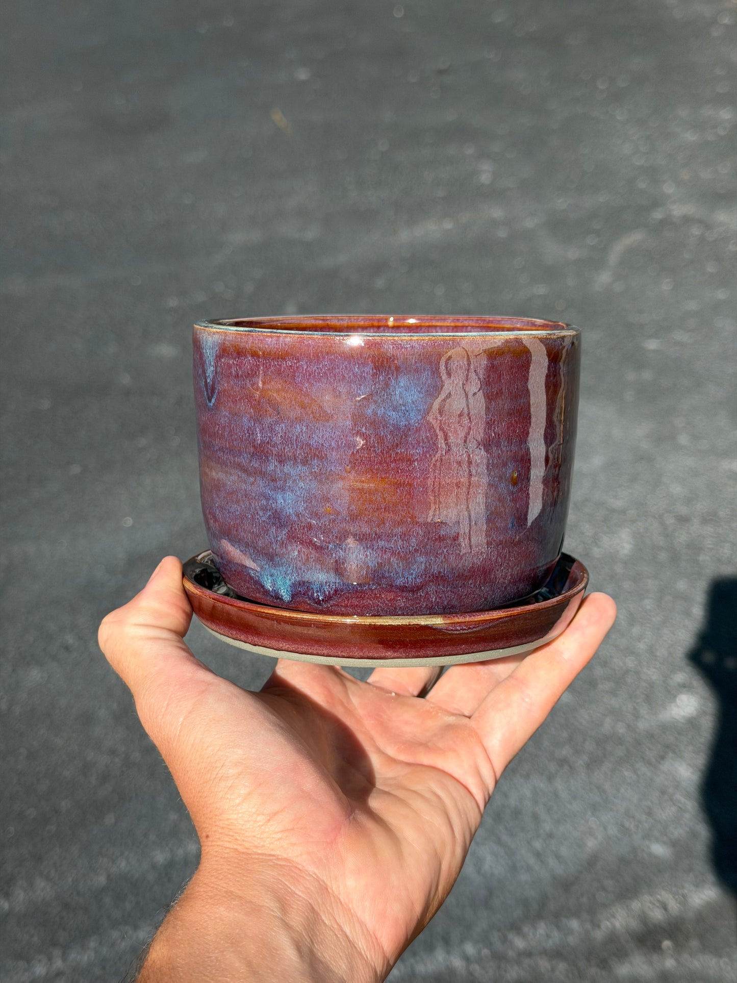 Speckled Plumb Planter