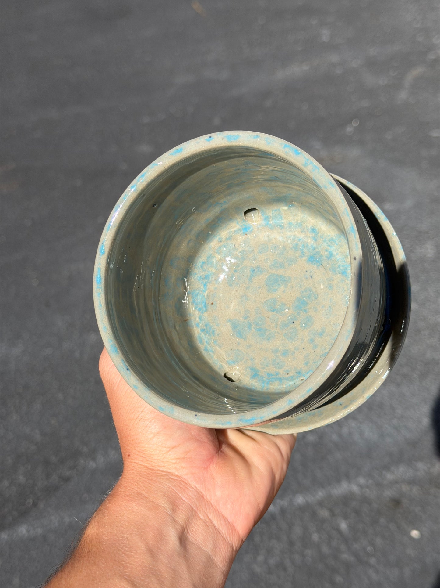 Blue Speckled Planter