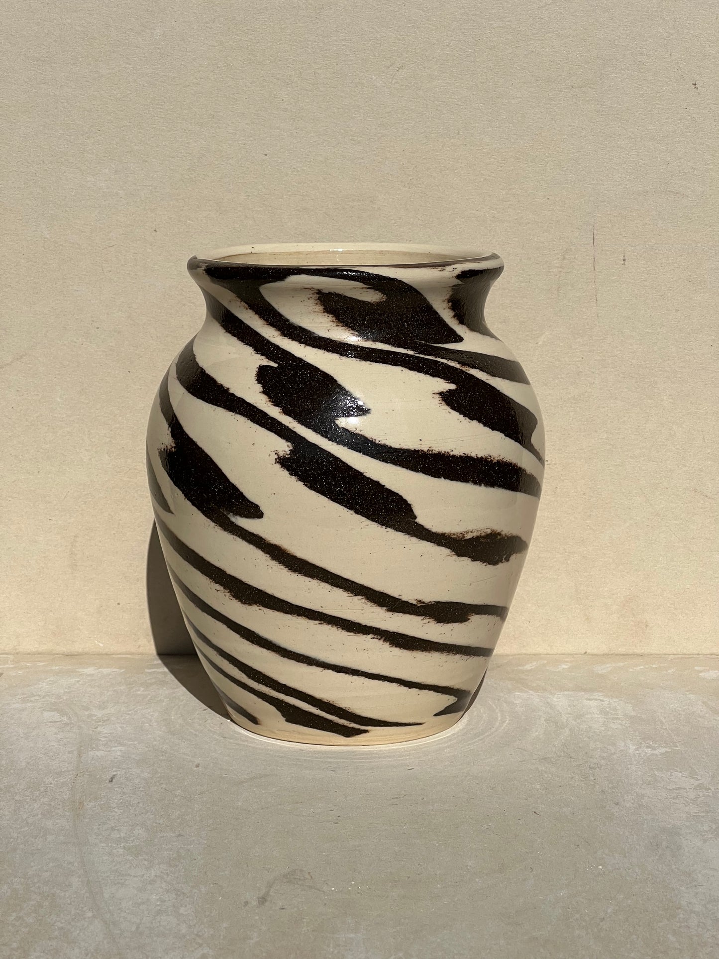 Neutral Marbled Vase