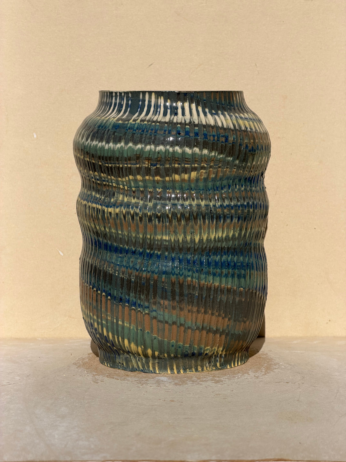 Textured Marbled Vase – Sunrise Ceramics