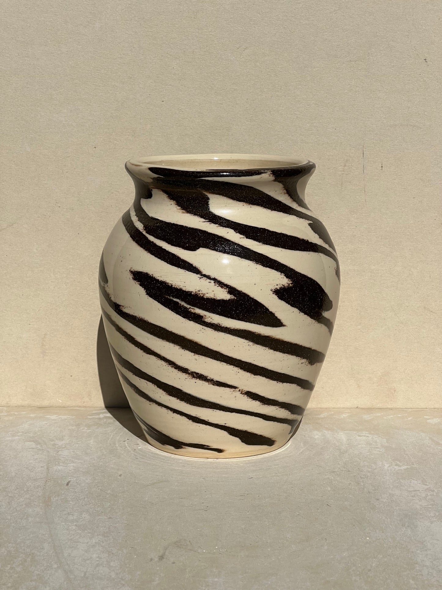 Neutral Marbled Vase
