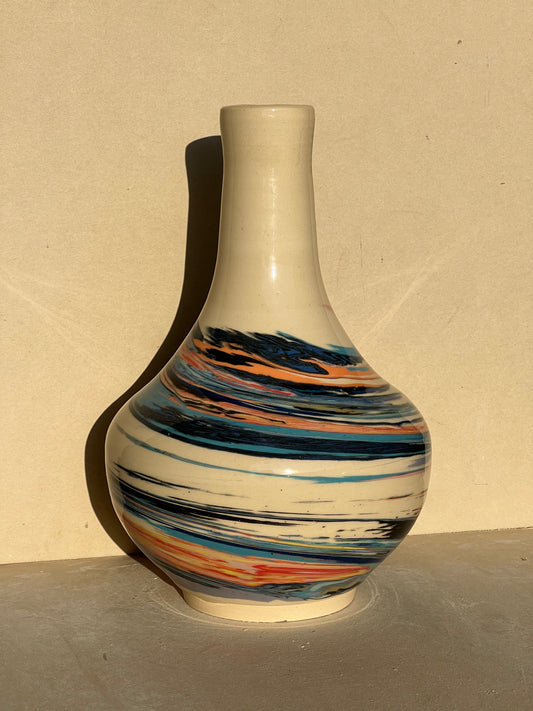 Marbled Bottle Vase