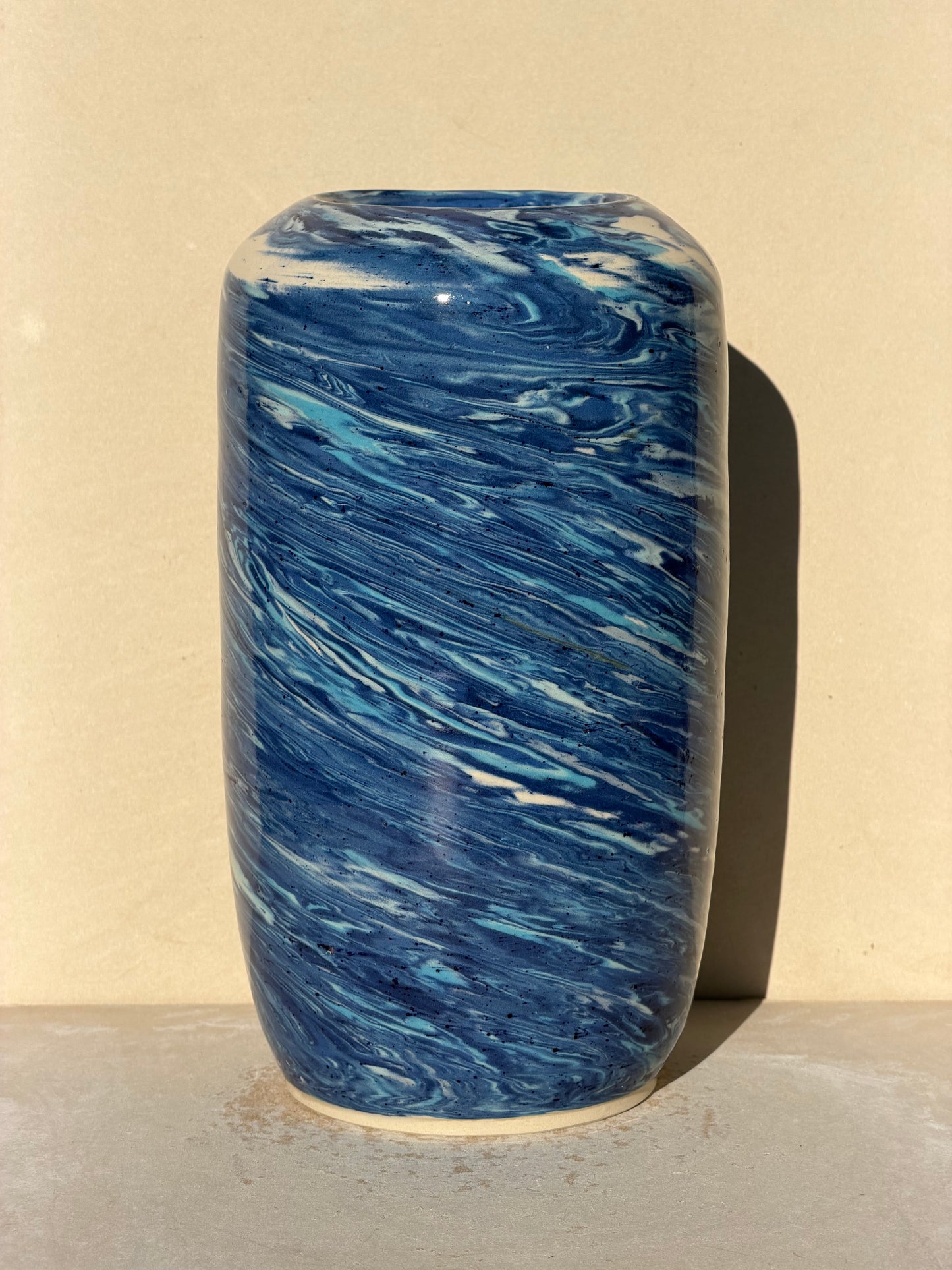 Blues Reclaimed Nerikomi Vase