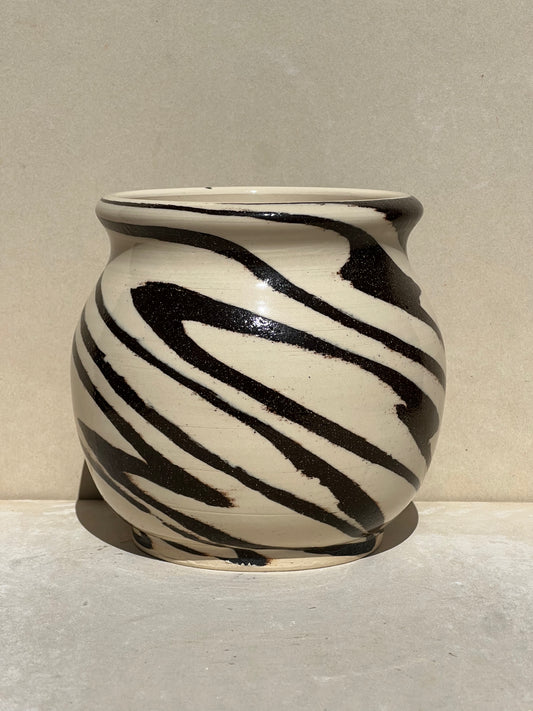 Neutral Marbled Vase