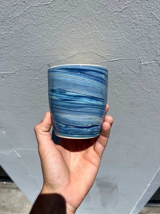 Ocean Drift Marbled Clay Cup