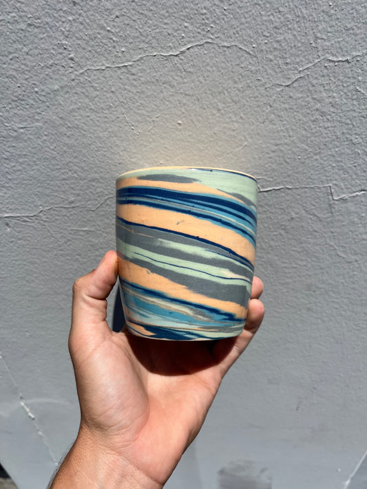 Desert Sky Marbled Clay Cup