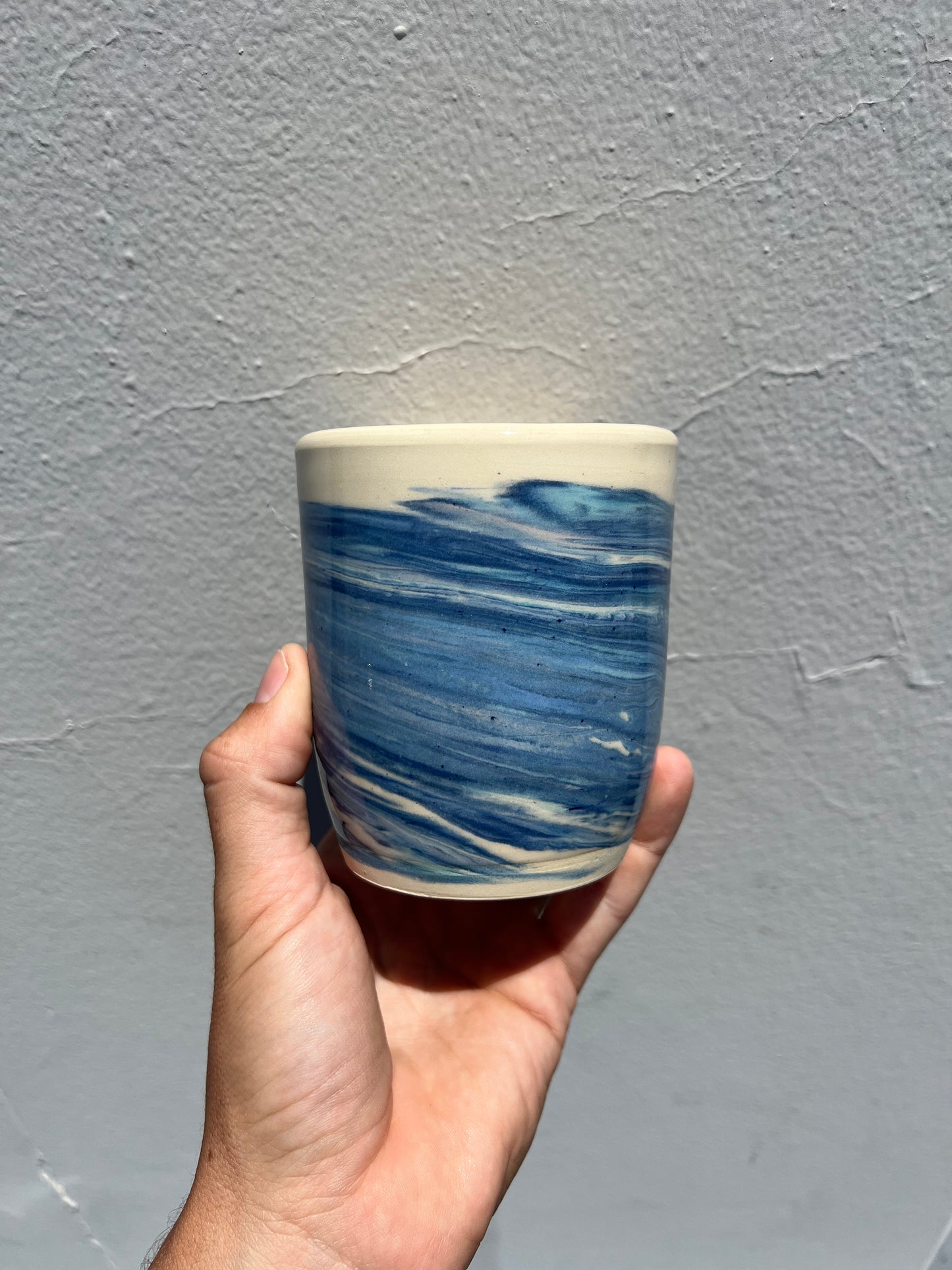 Ocean Drift Marbled Clay Cup