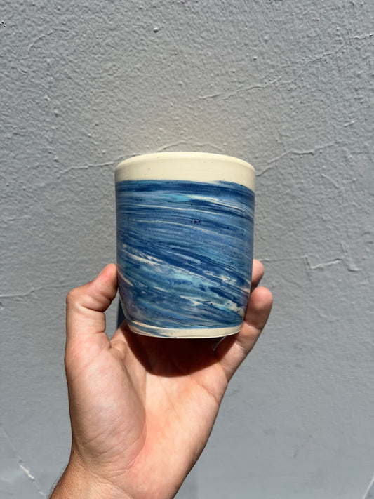 Ocean Drift Marbled Clay Cup