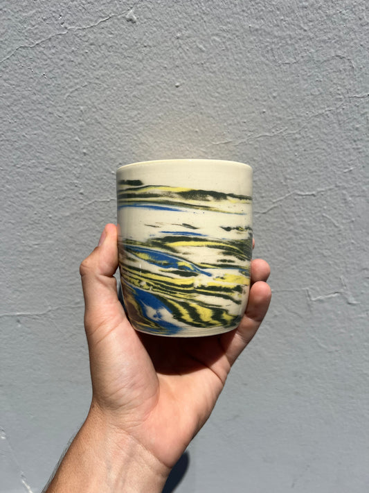 Yellow and Green Nerikomi Cup