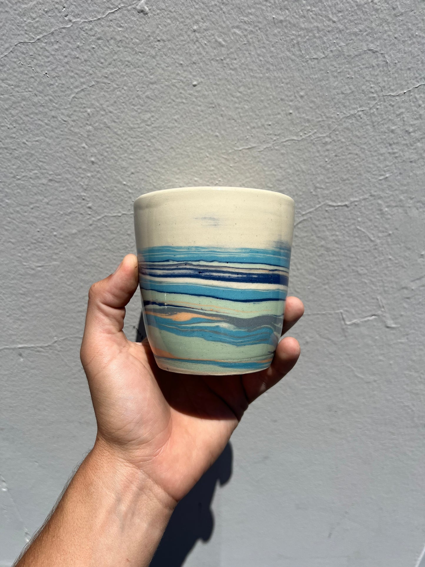 Desert Sky Marbled Clay Cup