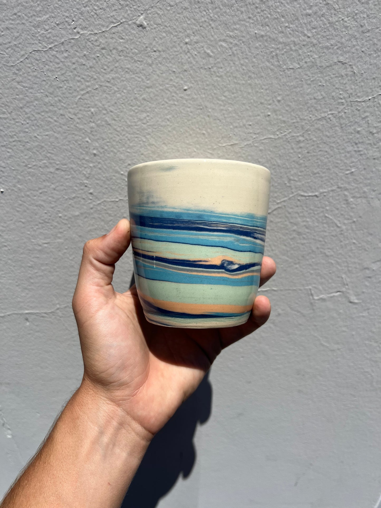 Desert Sky Marbled Clay Cup