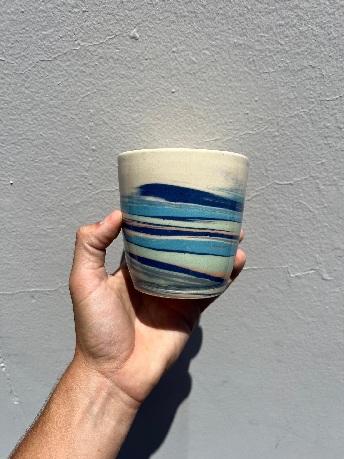 Desert Sky Marbled Clay Cup
