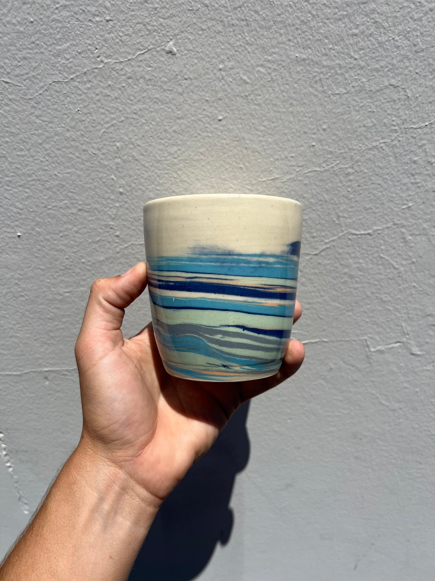 Desert Sky Marbled Clay Cup
