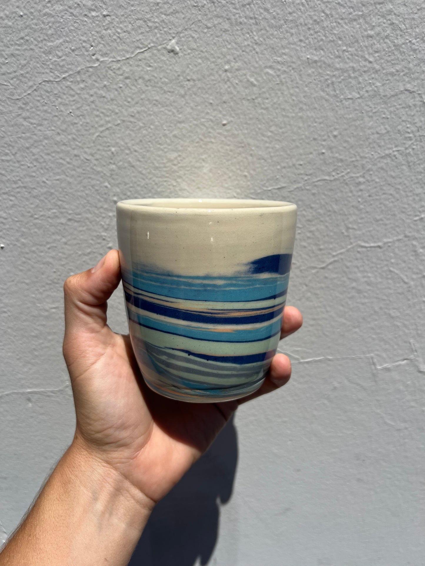 Desert Sky Marbled Clay Cup