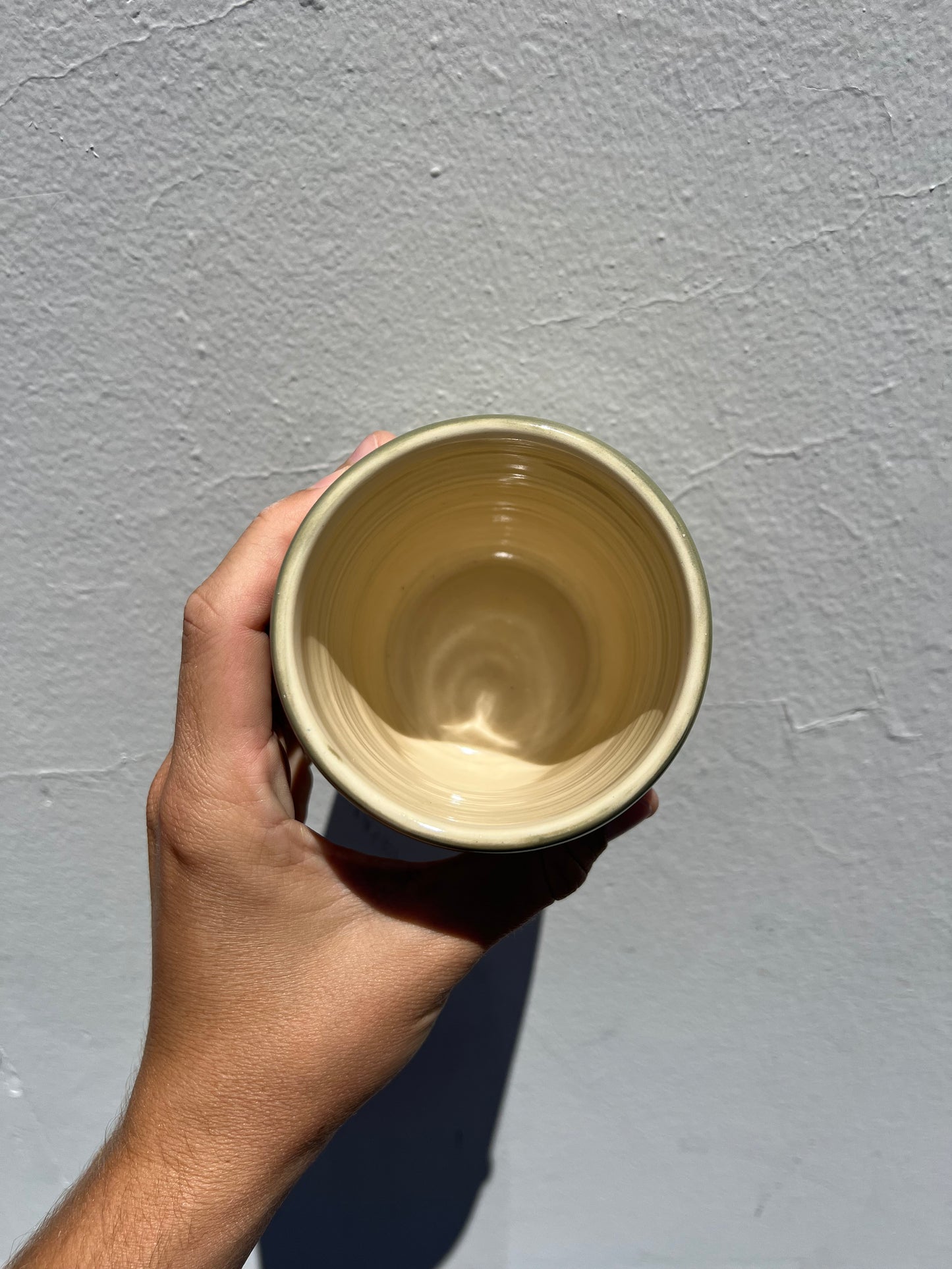 Green and Yellow Nerikomi Cup