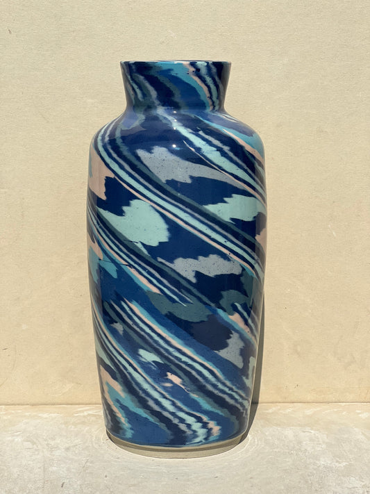 Blue Nerikomi Vase