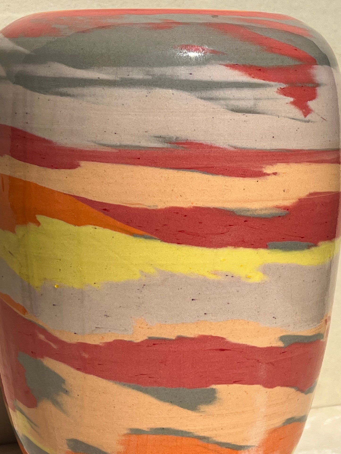 Vibrant Colored Marbled Vase