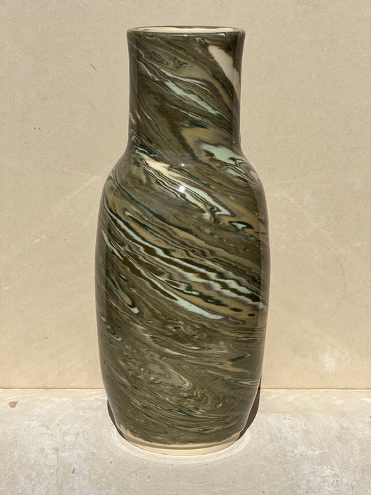 All Green Nerikomi Vase