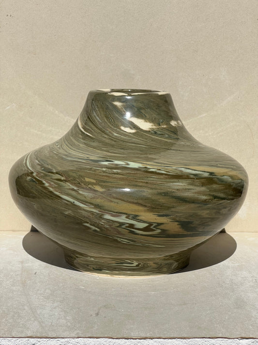 All Green Nerikomi Vase