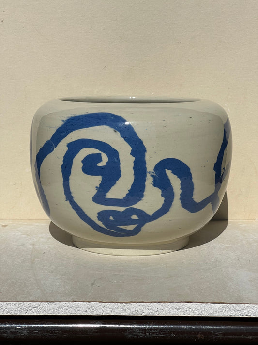 Blue Faces Vase