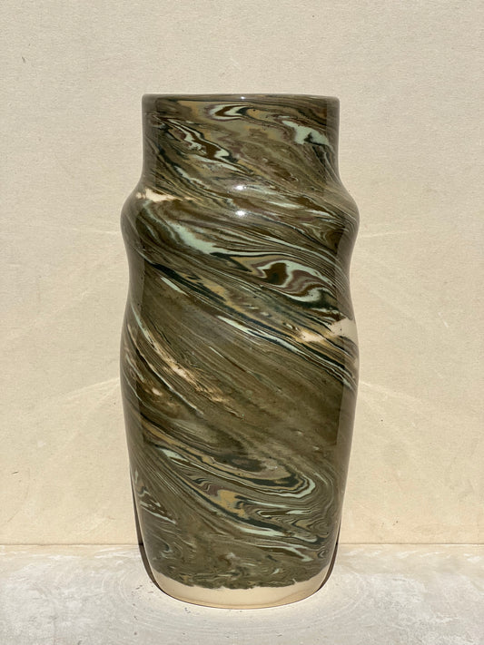 All Green Nerikomi Vase
