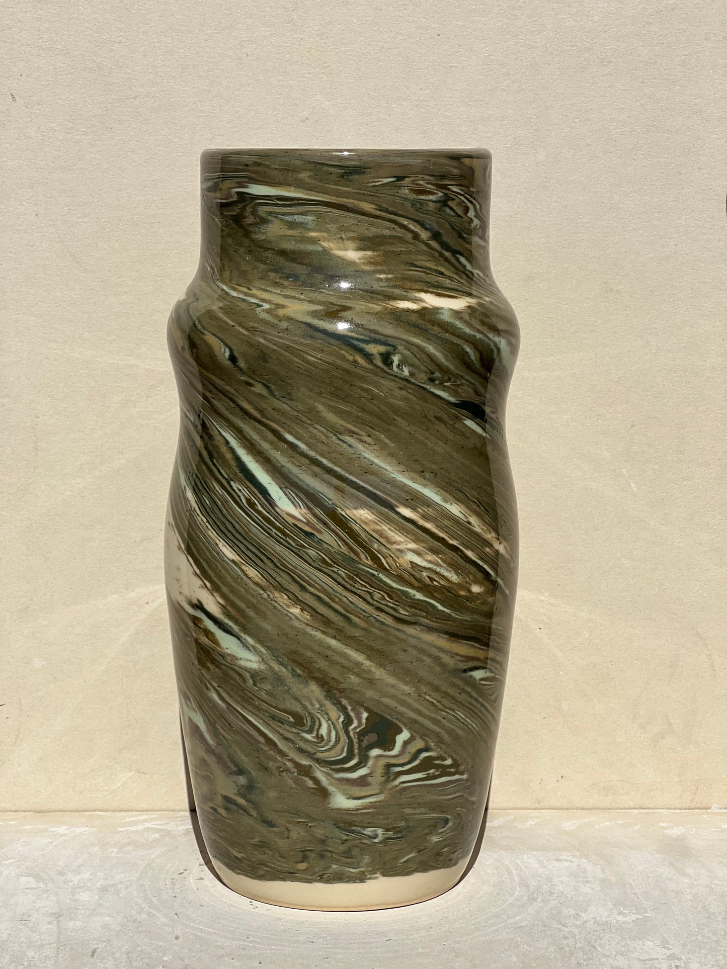 All Green Nerikomi Vase