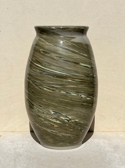 All Green Nerikomi Vase