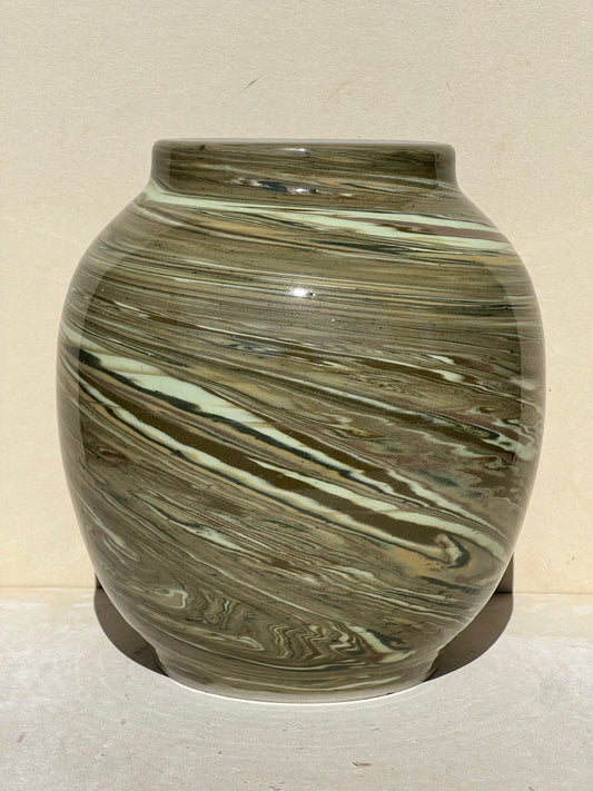 All Green Nerikomi Vase