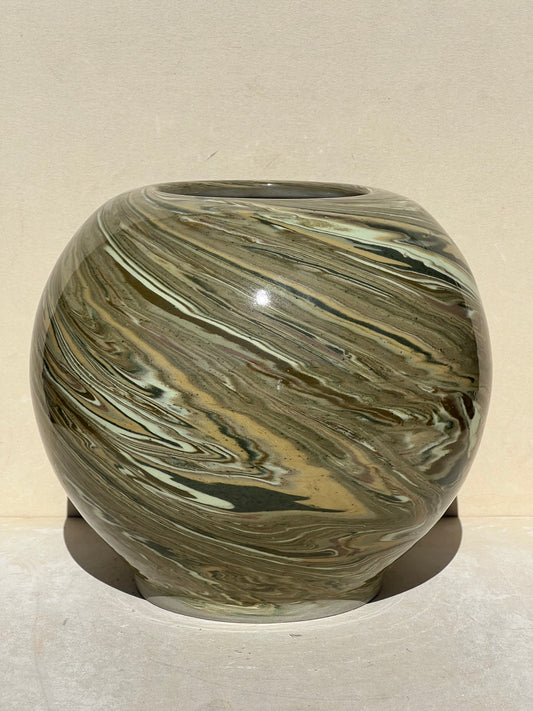 All Green Nerikomi Vase