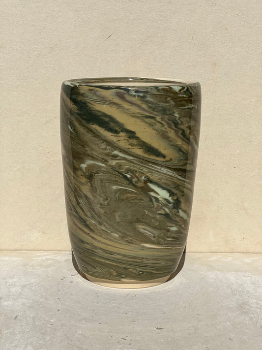 All Green Nerikomi Vase
